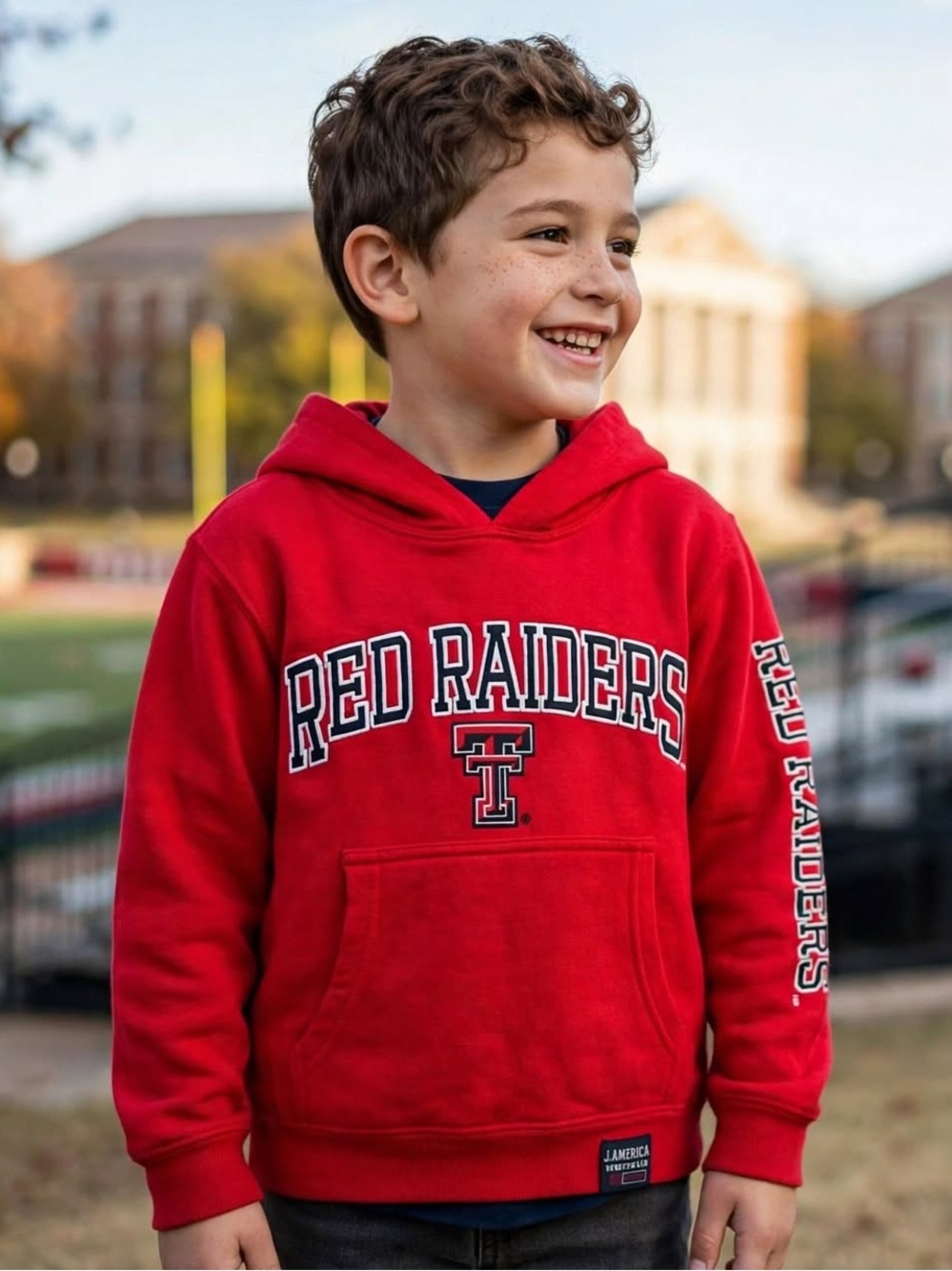 J. America Red "Red Raiders" Kids Pullover Hoodie